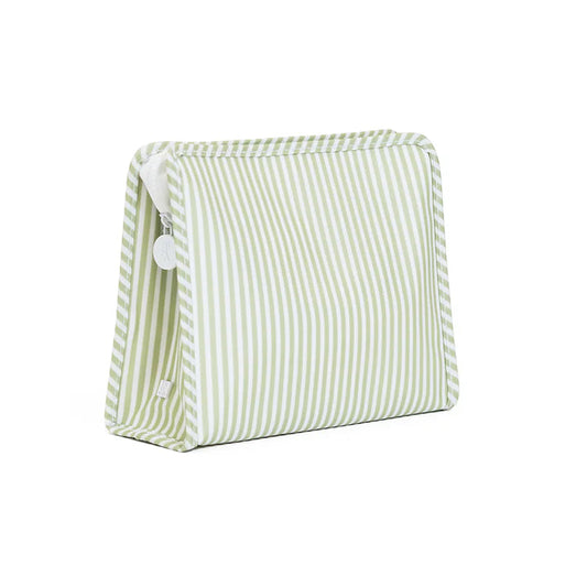Roadie Large Zip Pouch - Pimlico Stripe Sage