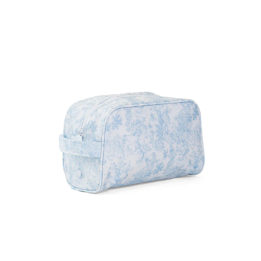 Stowaway Toiletry Bag - Bunny Toile Blue