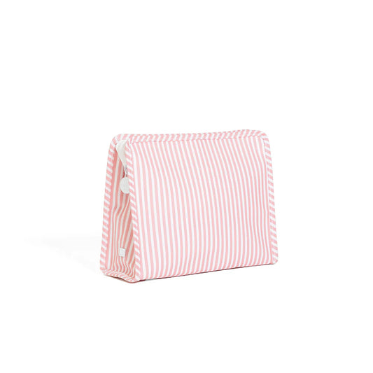 Roadie Large Zip Pouch - Pimlico Stripe Dusty Rose