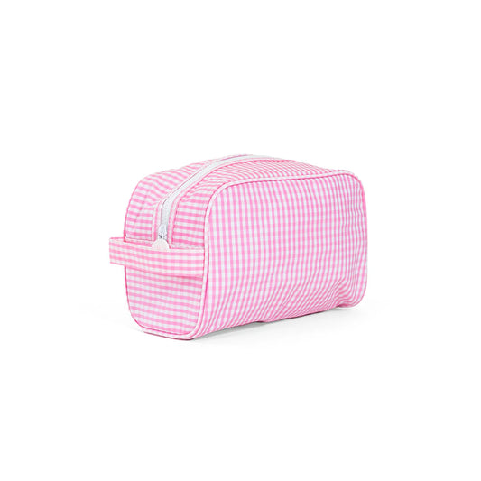 Stowaway Toiletry Bag - Gingham Pink