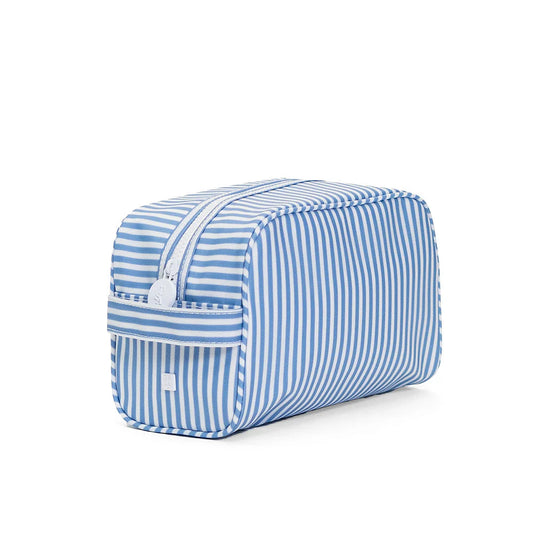 Stowaway Toiletry Bag - Pimlico Stripe Chambray