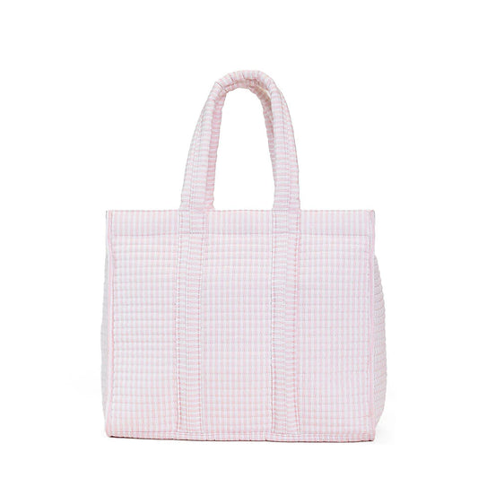 Quilted GOGO Tote - Pimlico Stripe Pink