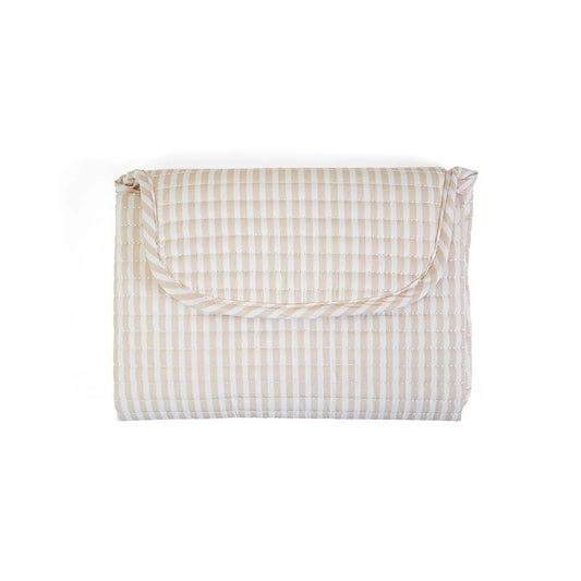 Quilted Changing Mat - Pimlico Stripe Sand