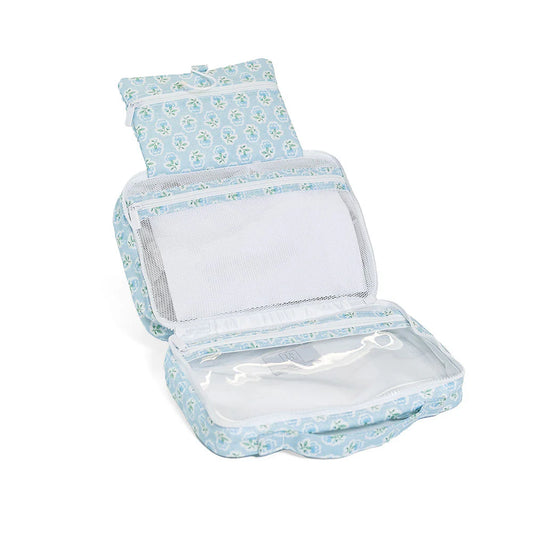 BundleUp Hanging Toiletry Bag - Petite Fleur Blue