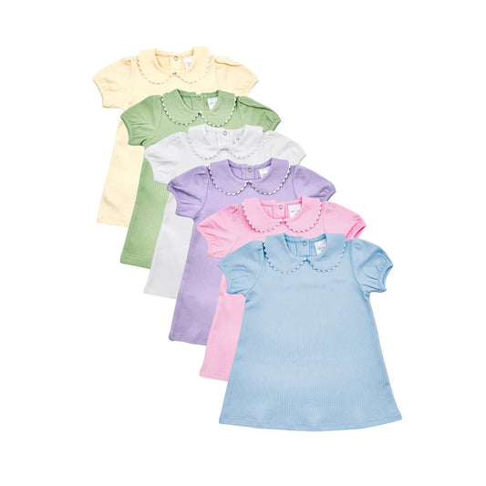 Short Sleeve Scalloped Dress