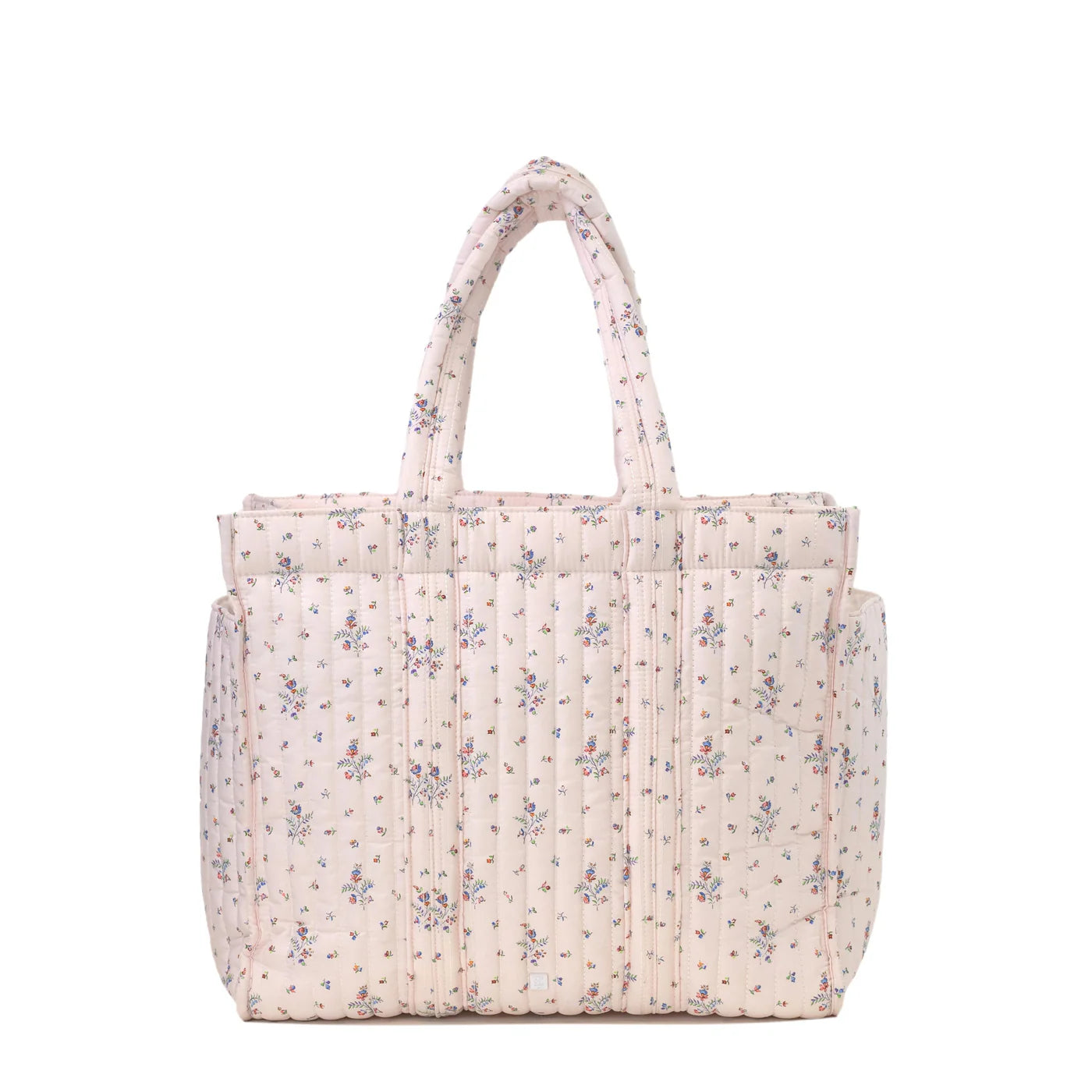 Quilted Go Go Tote- Blue Stripe main image 1