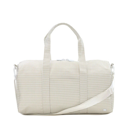 Weekender Duffel Bag - Gingham Pearl Grey