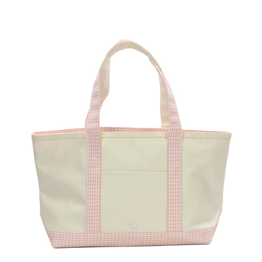 Coated Canvas Tote - Gingham Taffy