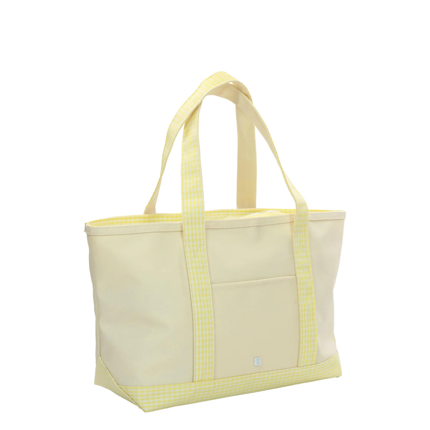 Coated Canvas Tote - Gingham Buttercup