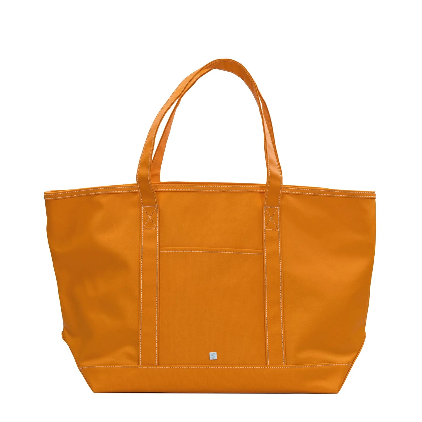 Coated Canvas Tote - Solid Orange