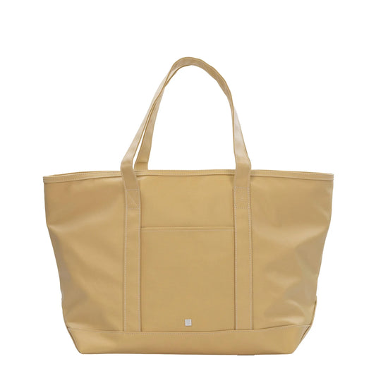 Coated Canvas Tote - Solid Khaki
