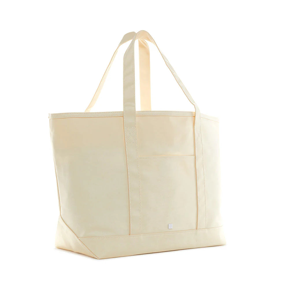 Coated Canvas Tote - Solid Natural