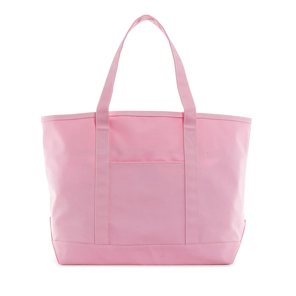 Coated Canvas Tote - Solid Peony