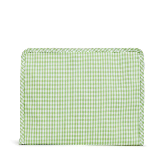 Roadie Large Zip Pouch - Gingham Leaf