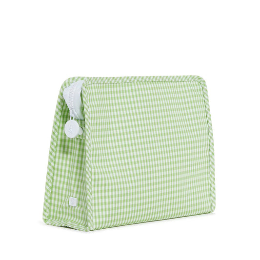 Roadie Large Zip Pouch - Gingham Leaf