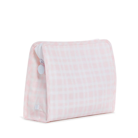 Roadie Large Zip Pouch - Pimlico Plaid Pink