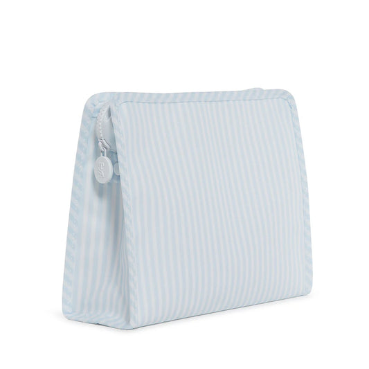 Roadie Large Zip Pouch - Pimlico Stripe Blue - $5 Embroidery Sale