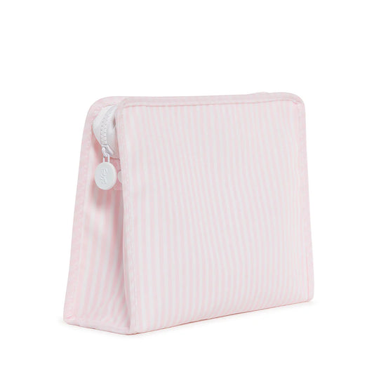 Roadie Large Zip Pouch - Pimlico Stripe Pink