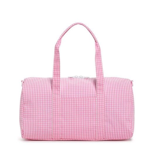 Weekender Duffel Bag - Gingham Pink