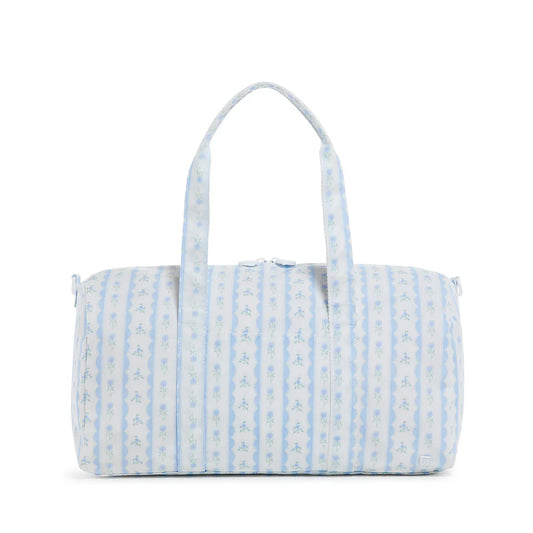 Weekender Duffel Bag - Ribbon Floral Blue