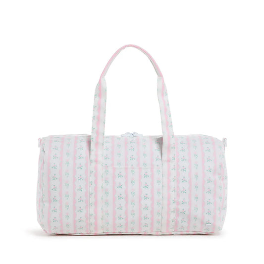 Weekender Duffel Bag - Ribbon Floral Pink