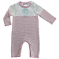 Seed Stitched Striped Cotton Romper