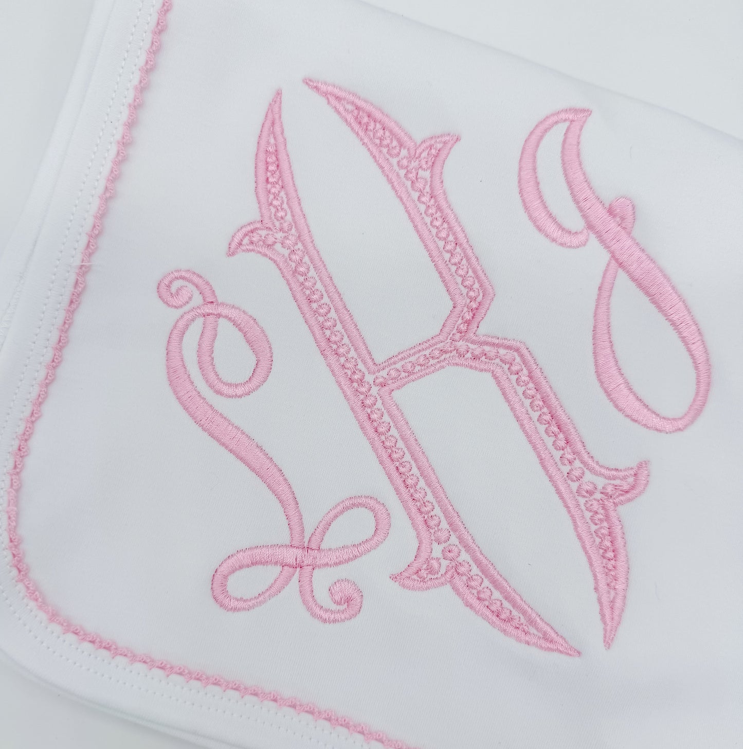 "Mega-Mono" Picot Trim Swaddle Blanket