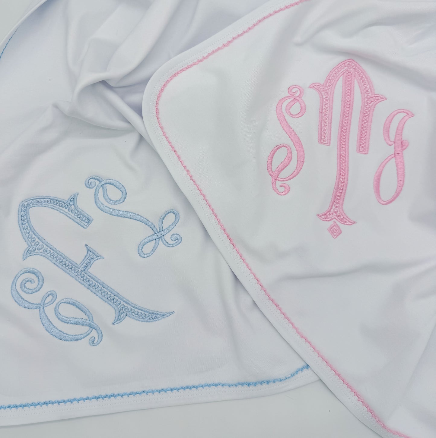 "Mega-Mono" Picot Trim Swaddle Blanket