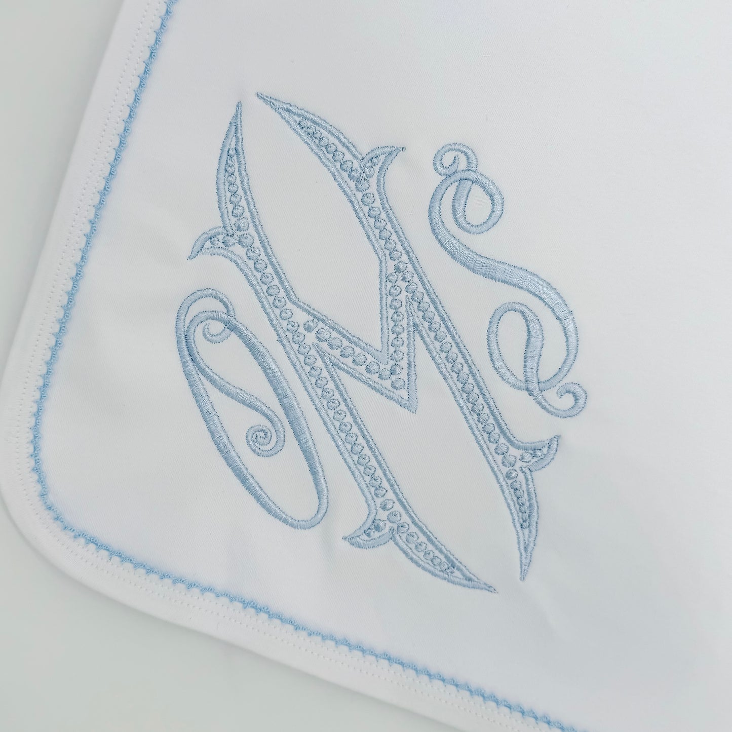 "Mega-Mono" Picot Trim Swaddle Blanket