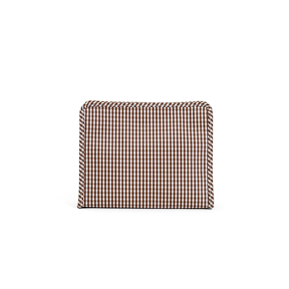 Roadie Large Zip Pouch - Gingham Coco