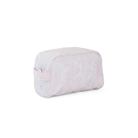 Stowaway Toiletry Bag - Bunny Toile Pink