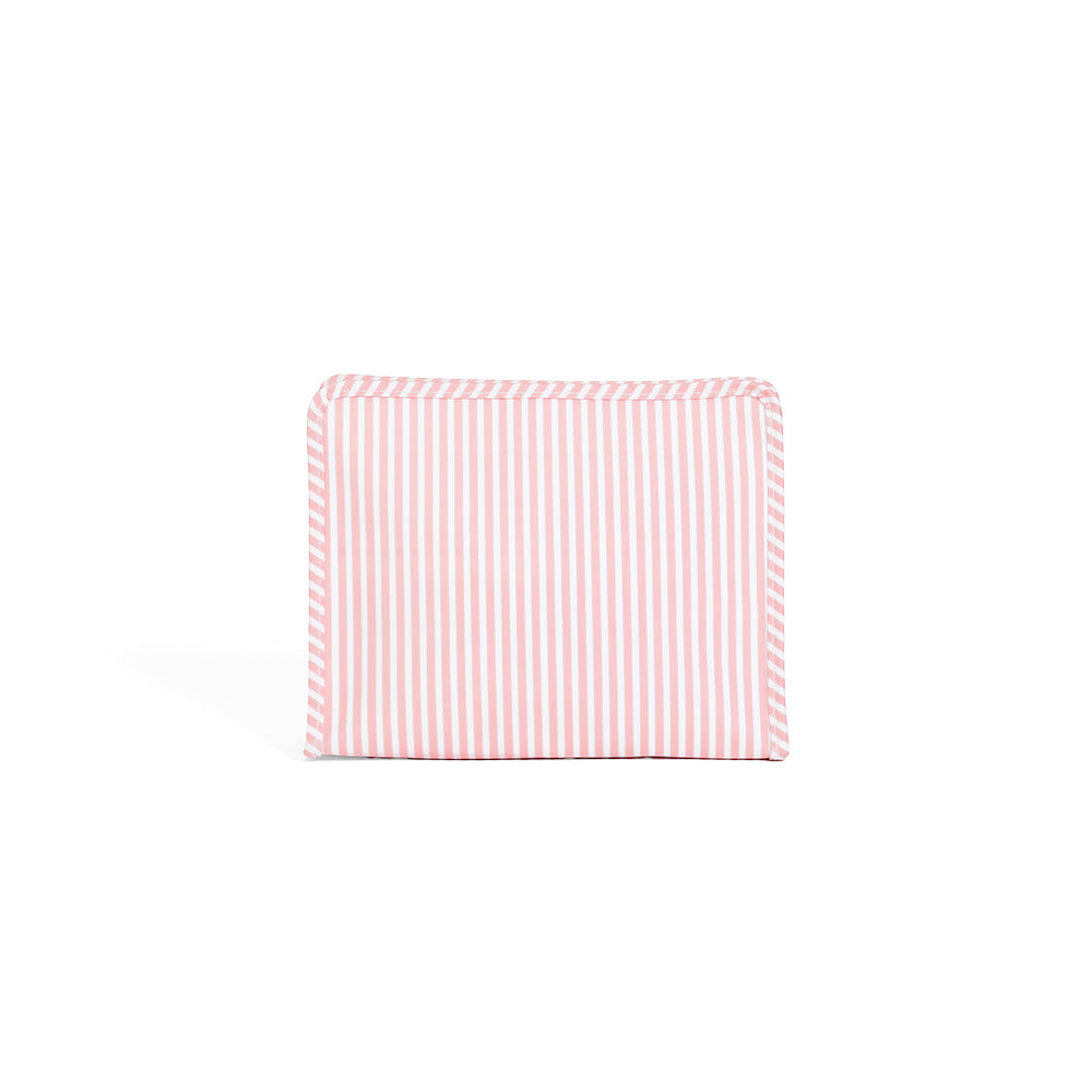 Roadie Large Zip Pouch - Pimlico Stripe Dusty Rose