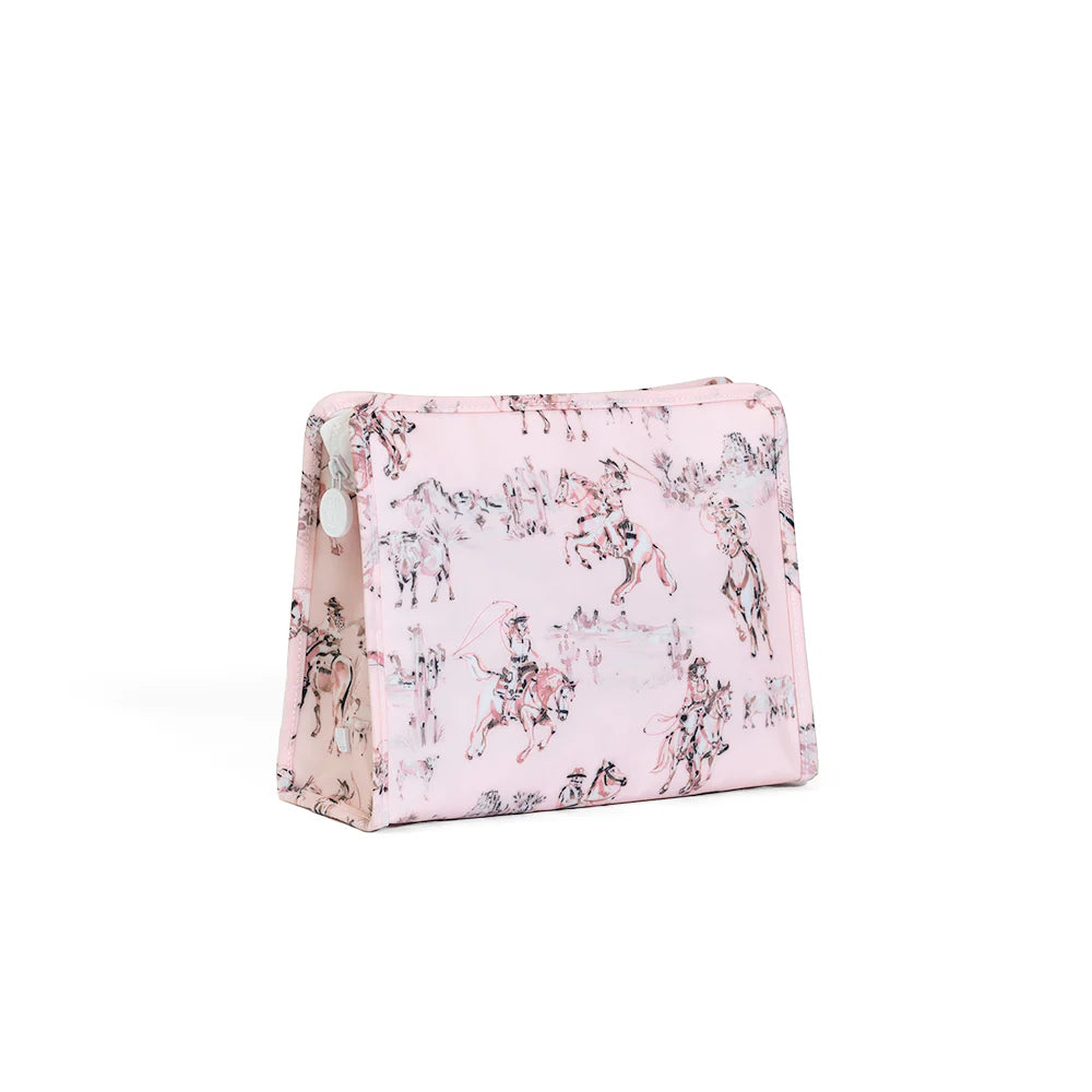 Roadie Large Zip Pouch - Cowgirl Toile