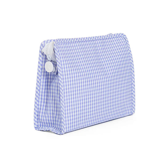 Roadie Large Zip Pouch - Gingham Lilac