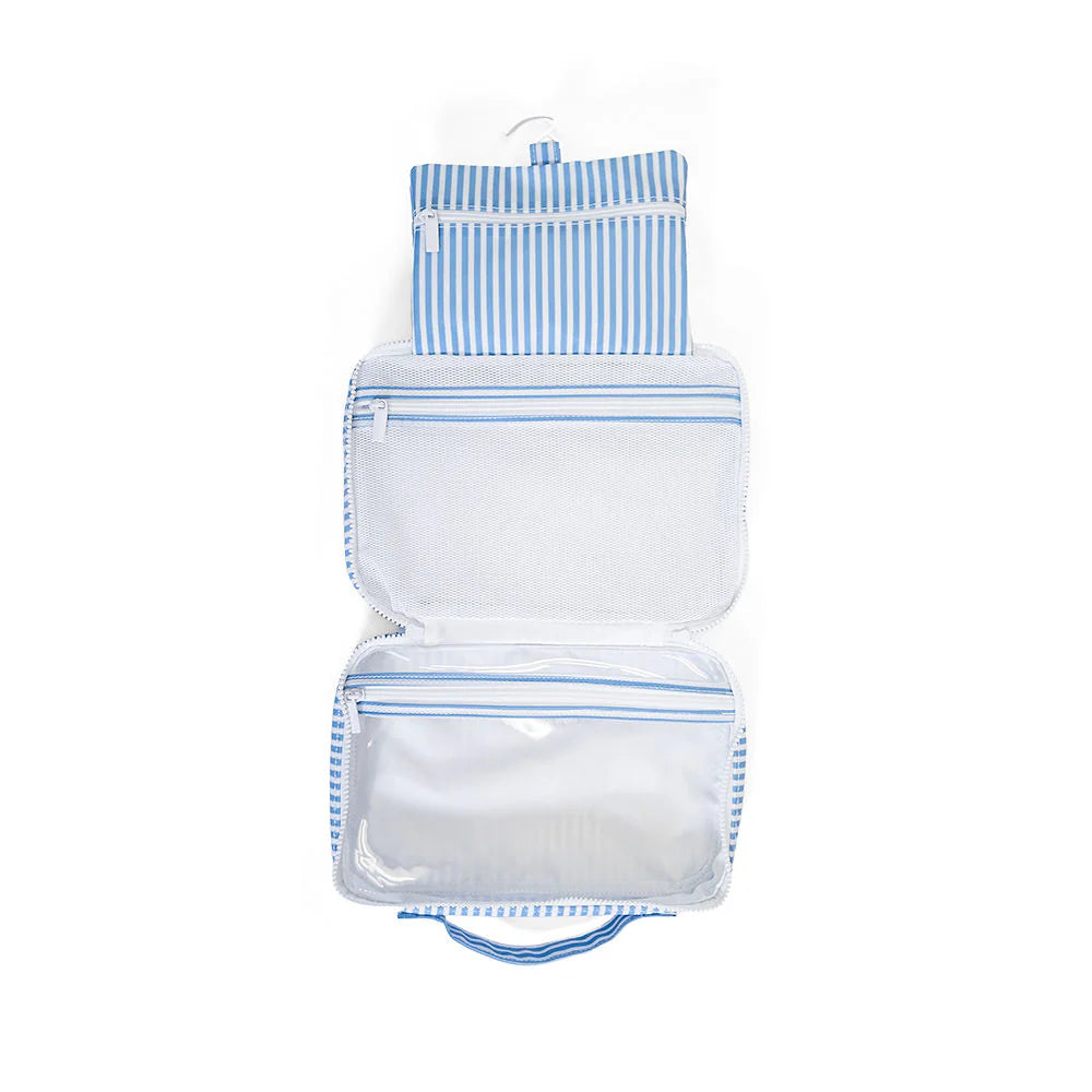 BundleUp Hanging Toiletry Bag - Pimlico Stripe Chambray