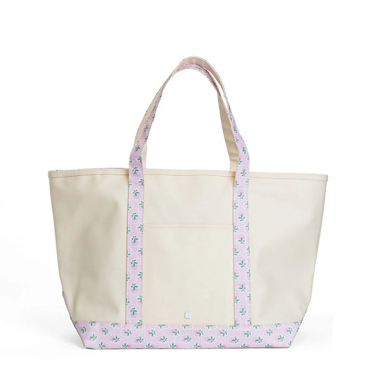Coated Canvas Tote - Petite Fleur Pink