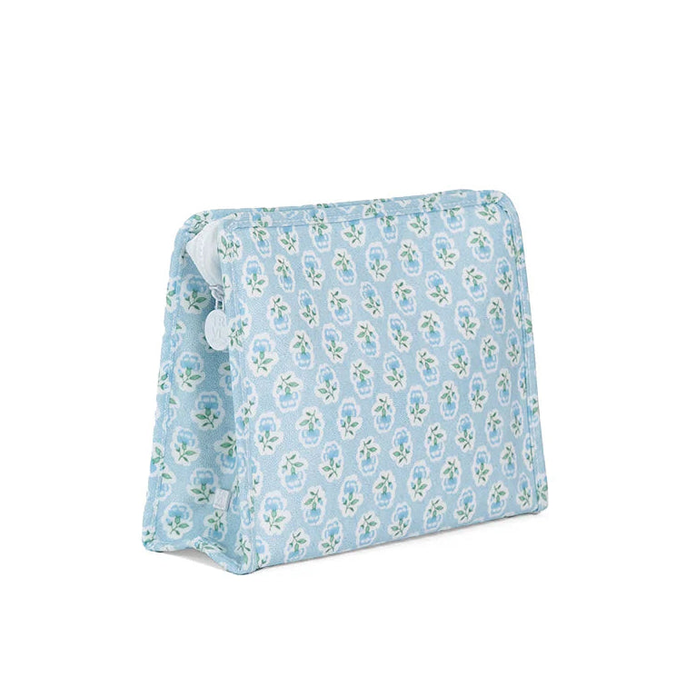 Roadie Large Zip Pouch - Petite Fleur Blue