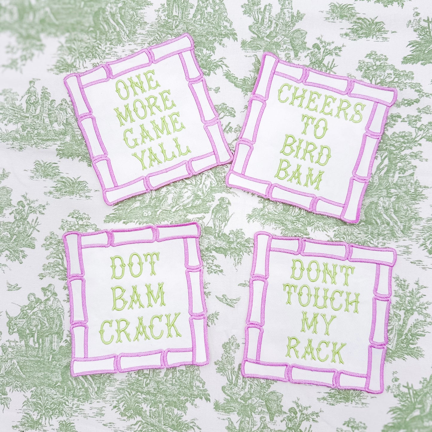 Bamboo Border Cocktail Napkins