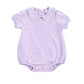 Short Sleeve Scalloped Bubble Romper