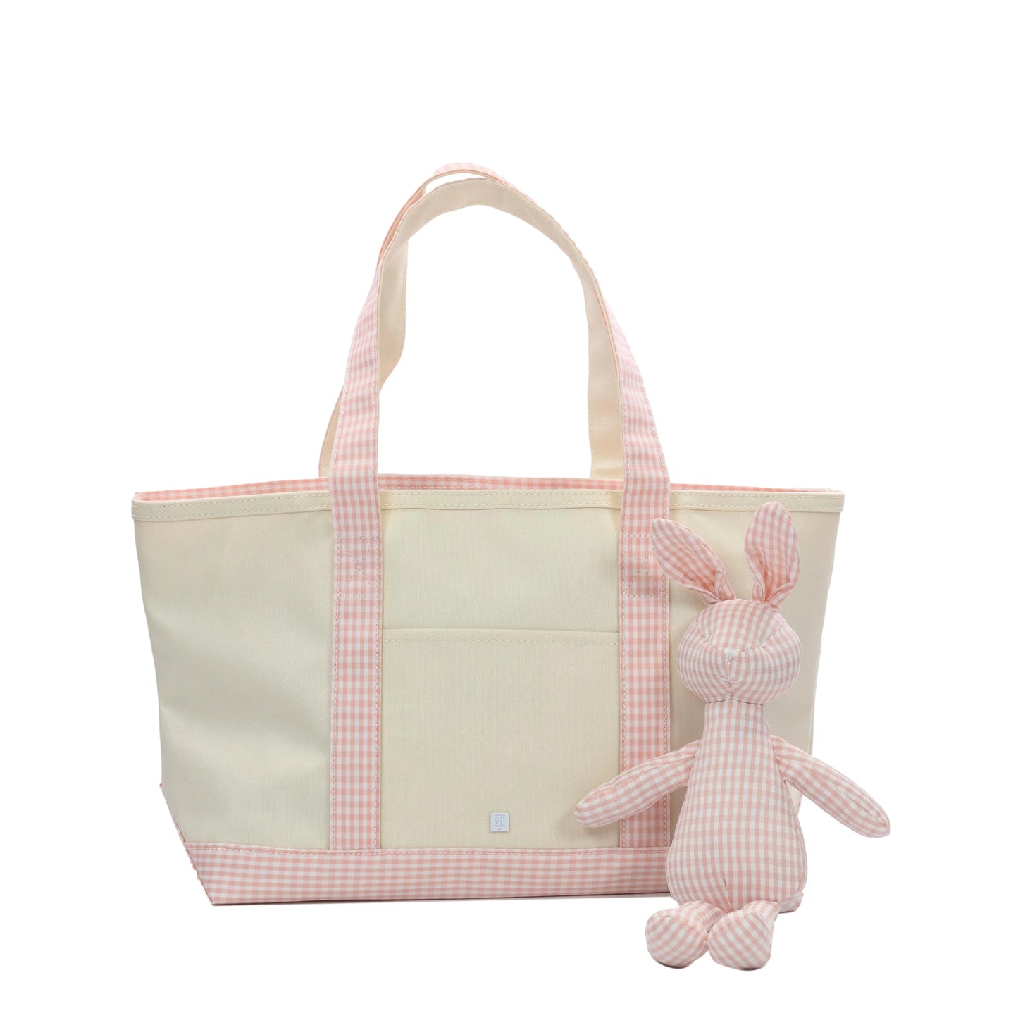 Coated Canvas Tote - Gingham Taffy