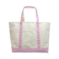Coated Canvas Tote - Gingham Pink