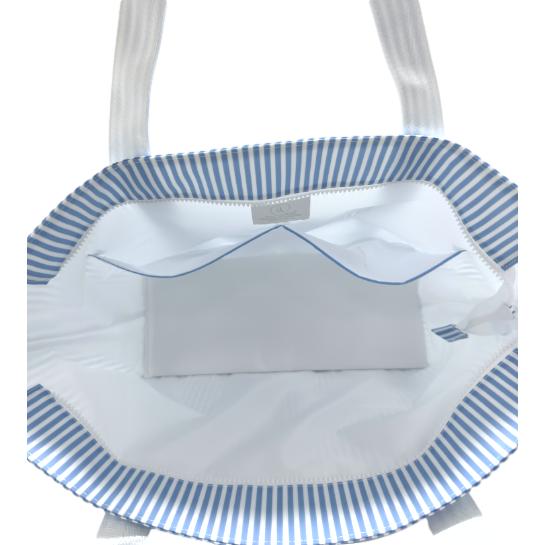 Jumbo Tote - Pimlico Stripe Chambray