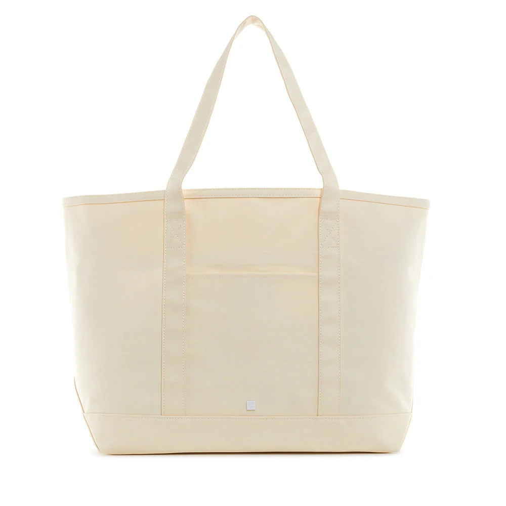 Coated Canvas Tote - Solid Natural
