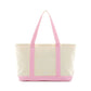 Coated Canvas Tote - Gingham Pink