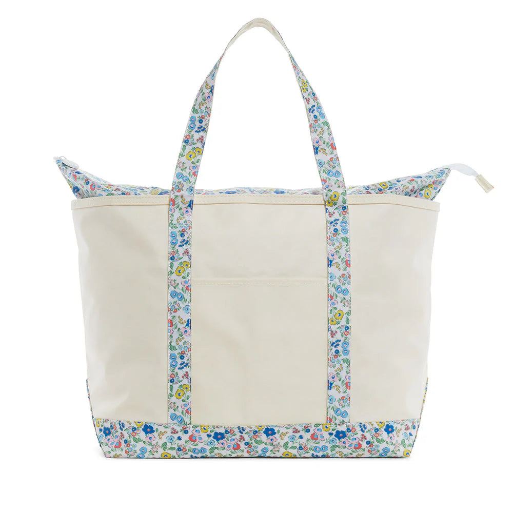 Coated Canvas Tote - Posies