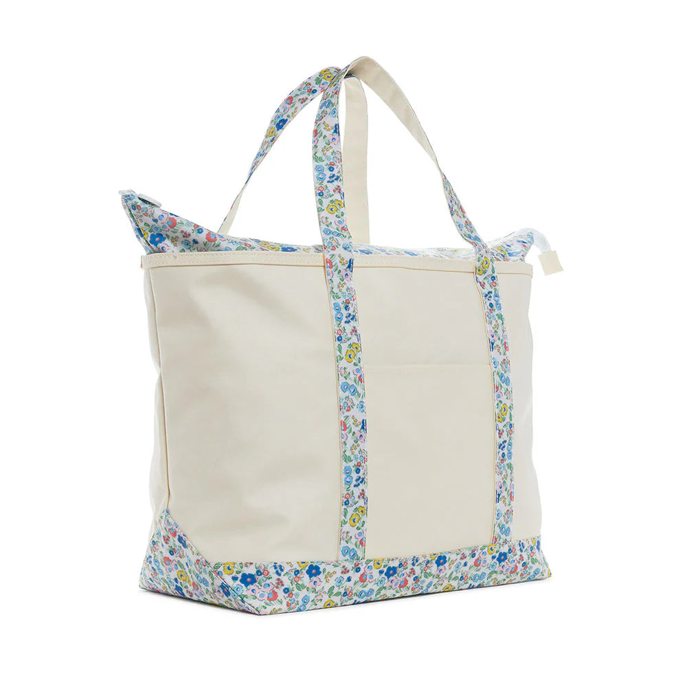 Coated Canvas Tote - Posies