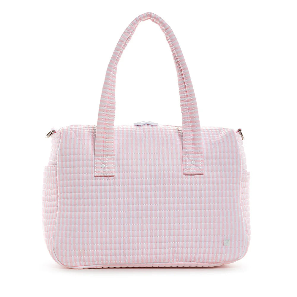 Quilted Stroller Diaper Bag - Pimlico Stripe Pink