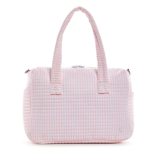 Quilted Stroller Diaper Bag - Pimlico Stripe Pink