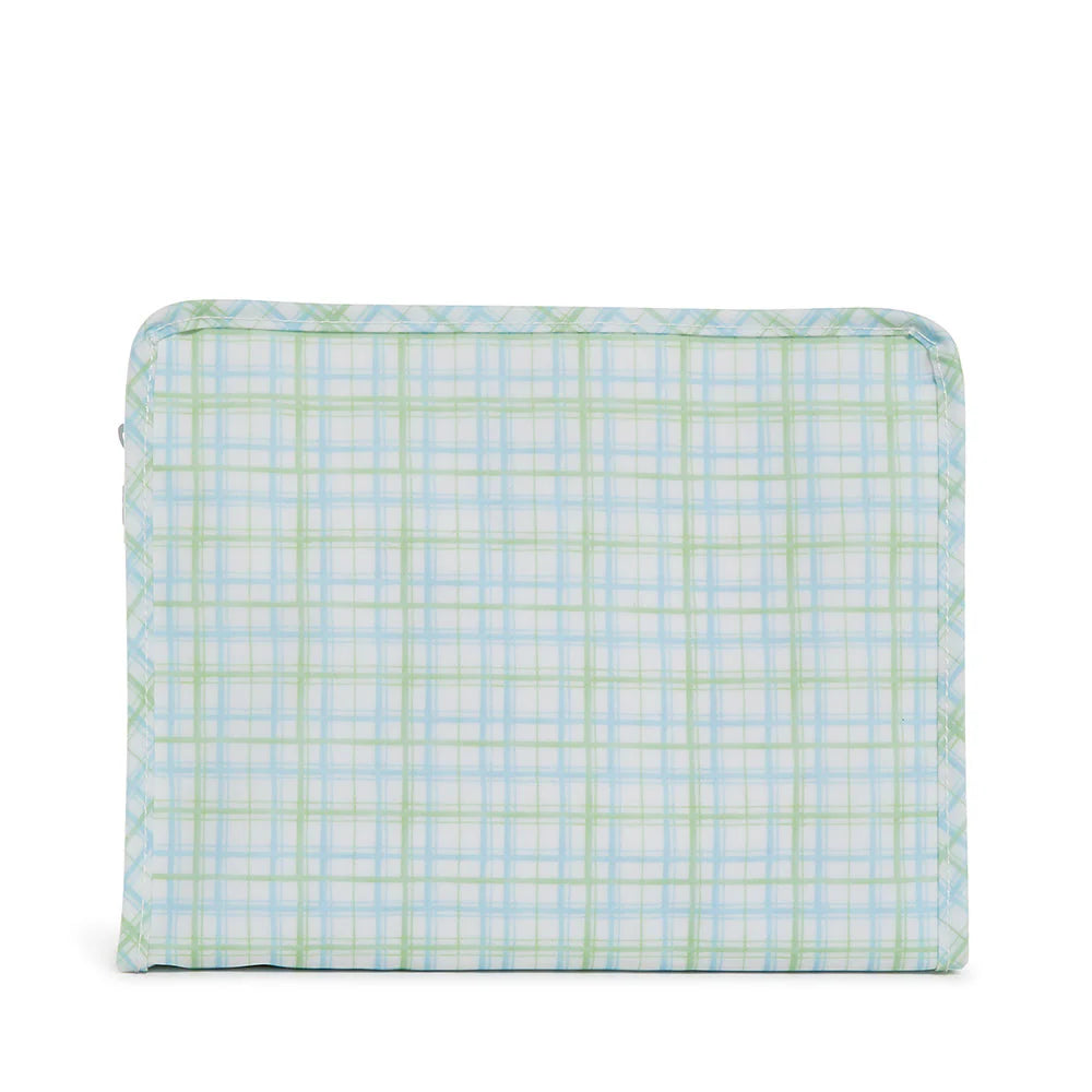 Roadie Large Zip Pouch - Classic Green Plaid