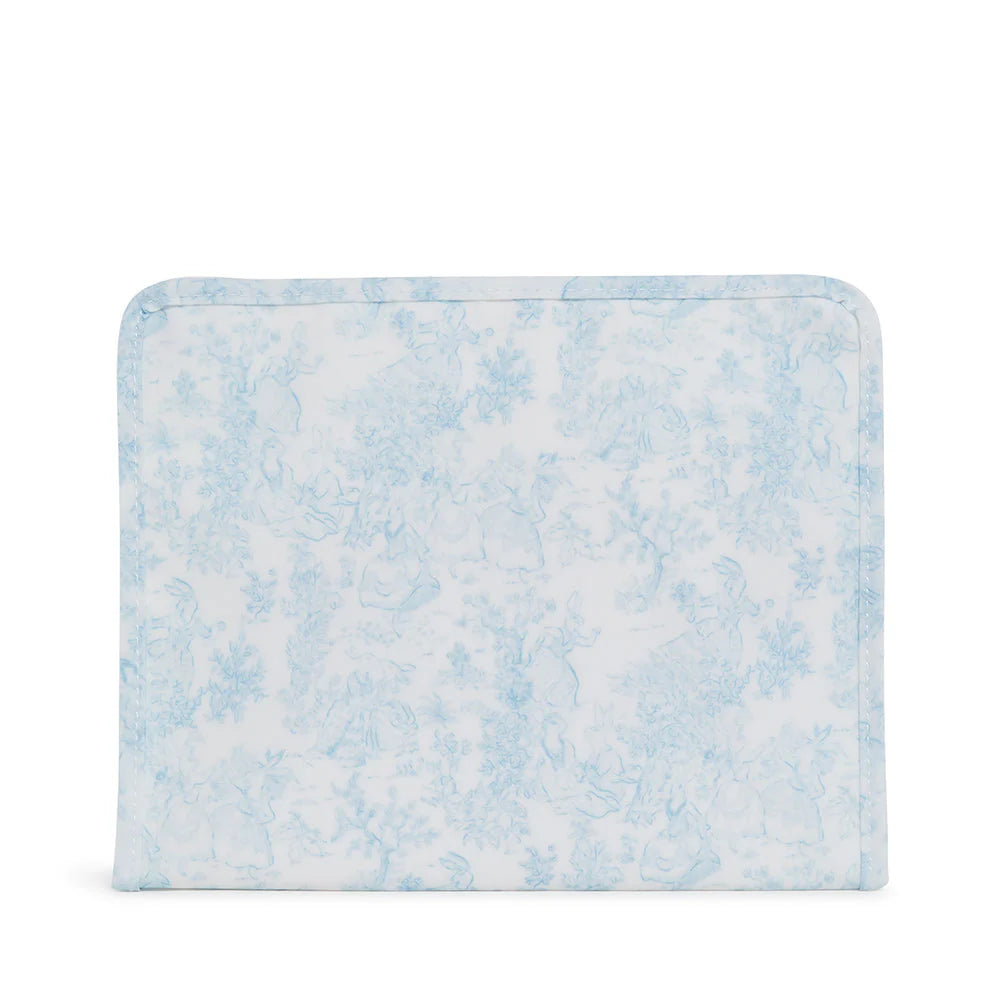 Roadie Large Zip Pouch - Bunny Toile Blue